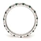 Pure Fire 14kt. White Gold Lab Created Emerald Eternity Band - image 3