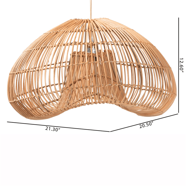 bali & pari Hansa Natural Rattan Pendant Lampshade