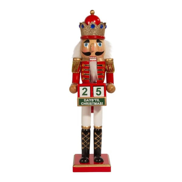 Kurt S. Adler 15in. Red King Nutcracker with Calendar - image 