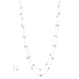 You're Invited Silver Necklace & Earrings Set