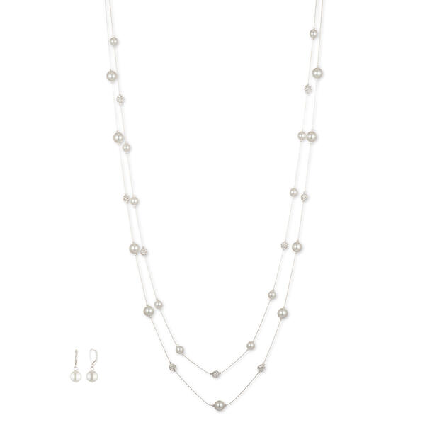 You're Invited Silver Necklace & Earrings Set - image 