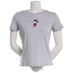 Juniors Freeze Snoopy Embroidered Baby Tee