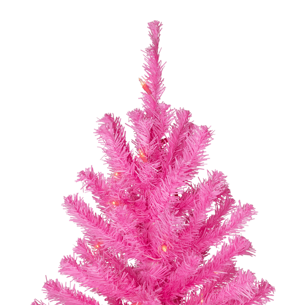 Northlight 6ft. Pre-Lit Pink Artificial Pine Christmas Tree