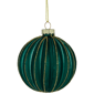Northlight 4ct. Green Ribbed Lined Glass Christmas Ball Ornaments - image 1