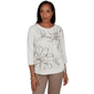 Womens Alfred Dunner Regent Street Floral Soutache Blouse - image 1