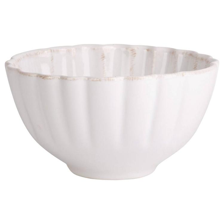 Home Essentials 26oz. White Scallop Bowl
