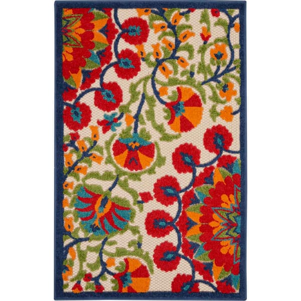 Nourison Aloha Bloom Vines Transitional Indoor/Outdoor Area Rug - image 