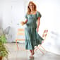 Juniors Trixxi Papaya Gauze Midi Dress - image 1
