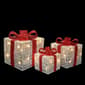 National Tree 3pc. Pre-Lit White Thread Gift Box - image 2