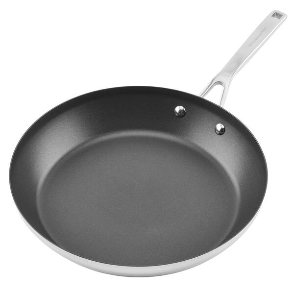 KitchenAid&#174; Stainless Steel 3-Ply Base 12in. Nonstick Frying Pan