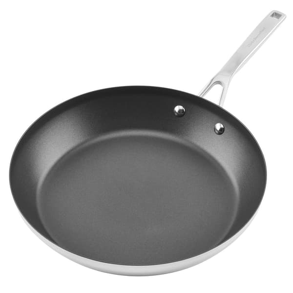 KitchenAid&#174; Stainless Steel 3-Ply Base 12in. Nonstick Frying Pan