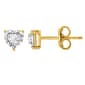 Nova Star(tm) Yellow Gold Lab Grown Diamond Heart Stud Earings - image 1