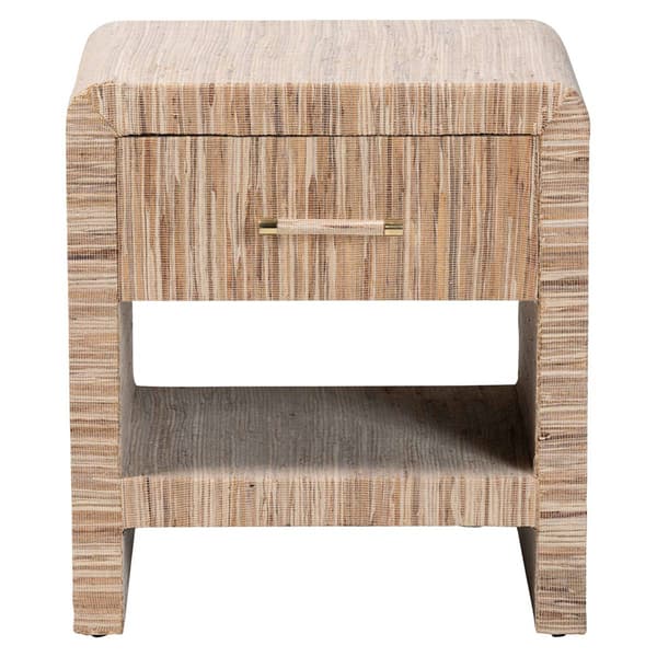 bali & pari Callan Bohemian Woven Natural Grasscloth Nightstand