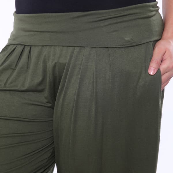 Plus Size White Mark Comfortable Solid Harem Pants
