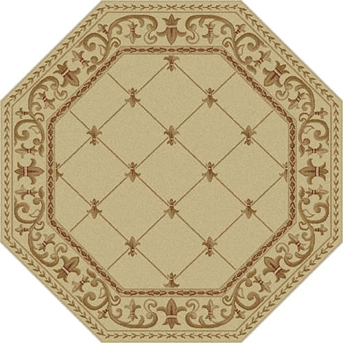 Tayse Sensation Orleans Octagon Area Rug - Ivory - image 