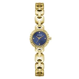 Womens Guess Gold-Tone Blue Dial Analog Watch - GW1019L2