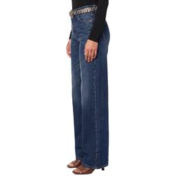 Womens Royalty Hazel Wide Leg Jeans with Zebra Belt