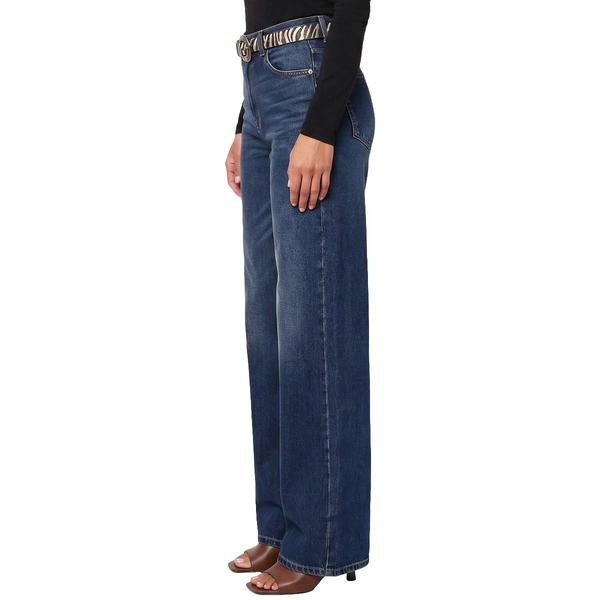 Womens Royalty Hazel Wide Leg Jeans with Zebra Belt