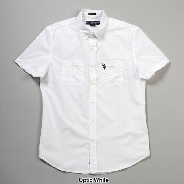 Mens U.S. Polo Assn.&#174; Solid End on End Woven Shirt