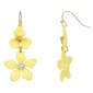 Ashley Cooper(tm) Gold-Tone Graduated Double Flower Drop Earrings - image 1