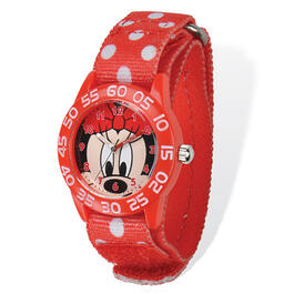 Kids Disney Minnie Velcro Time Teacher Watch - XWA4494