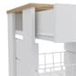 FM FURNITURE Shelton White Kitchen Cart - image 6
