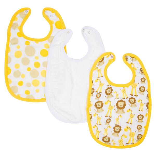 Baby Boy MiracleWare(R) 3-Pack Yellow Muslin Adjustable Bib - image 