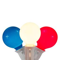 Northlight Seasonal Red White & Blue Christmas G40 Globe Lights