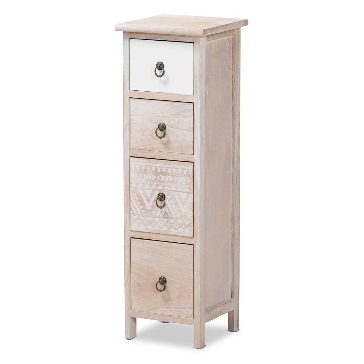 Baxton Studio Seanna Multi-Colored Wood 4-Drawer Storage...