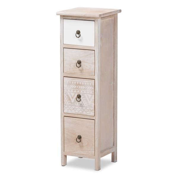 Baxton Studio Seanna Multi-Colored Wood 4-Drawer Storage Unit - image 
