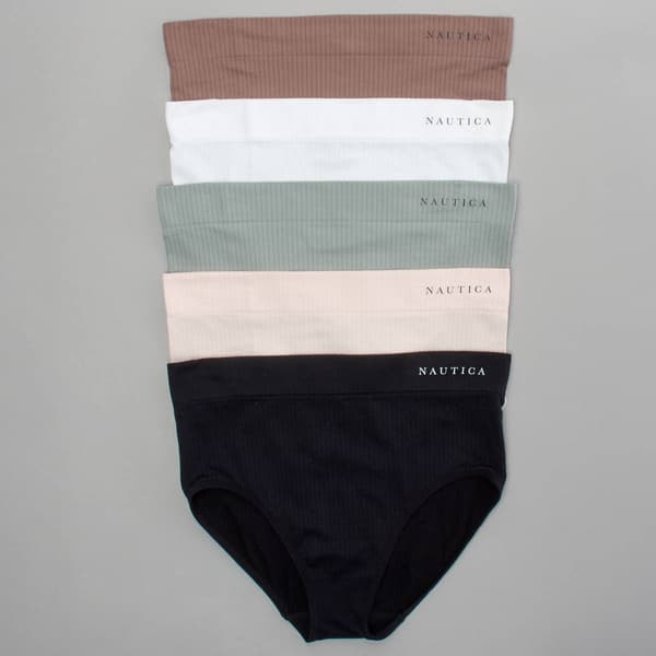 Womens Nautica 5pk. Seamless Brief Rib Panties - NT2321-5PKA - image 