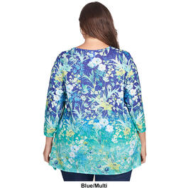 Plus Size Ruby Rd. Must Haves III Knit Garden Ombre Blouse