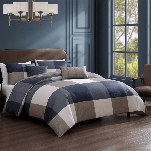 Bebejan Checkered 5pc. Reversible Comforter Set