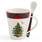 Spode Christmas Tree 14oz. Tartan Mug with Spoon - image 1