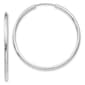 Gold Classics(tm) 38mm. 14k White Gold Polished Hoop Earrings - image 1