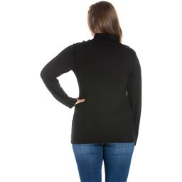 Plus Size 24/7 Comfort Apparel Classic Long Sleeve Turtleneck