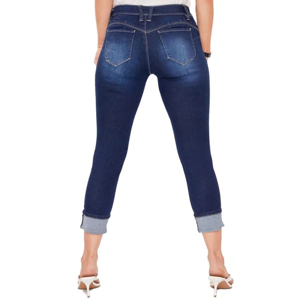 Petite Royalty Wanna Betta Butt Cuffed Distressed Ankle Jeans