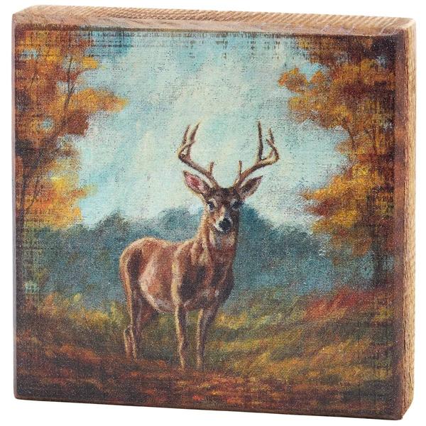 Primitives By Kathy Block Sign - Forest Deer - image 