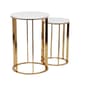 9th & Pike® Gold-Tone Metal Contemporary Accent Table - Set of 2 - image 4