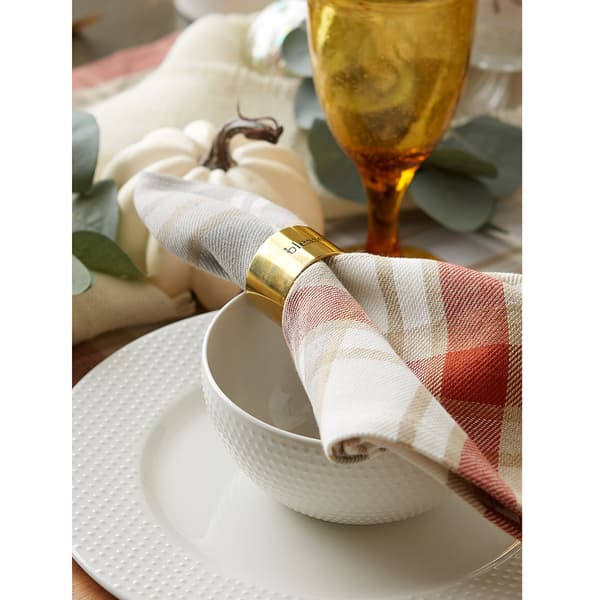 DII® Always Grateful Stamped Napkin Rings Set Of 4