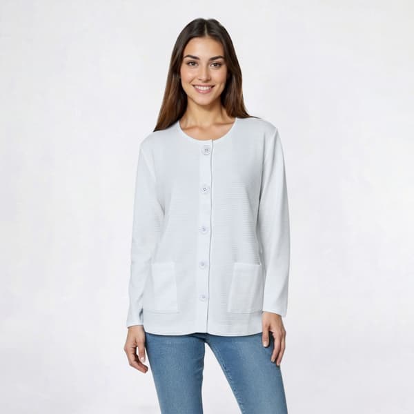 Womens Hasting & Smith Long Sleeve Button Front Cardigan