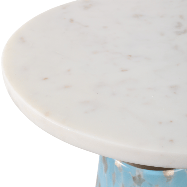 Sagebrook Home Olivos Art Marble Top Accent Table