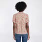 Womens Emily Daniels Short Sleeve Disco Dot Floral Blouse - image 2