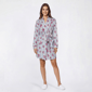 Womens Laura Ashley(R) Roses & Stripe Shawl Collar Wrap Robe - image 1