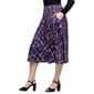 Womens 24/7 Comfort Apparel Purple Geo Pocket Midi Skirt - image 3