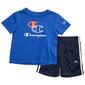 Toddler Boy Champion&#174; Solid Tee & Side Stripe Mesh Shorts Set - image 3
