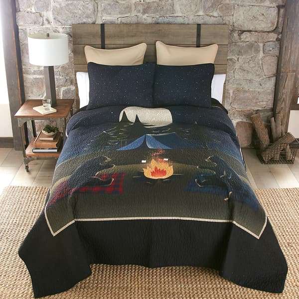 Donna Sharp Bear Campfire 140TC Quilt Set - image 