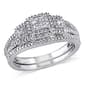 Loveblooms(tm) Princess & Round Diamond Bridal Ring Set - image 1