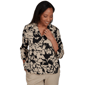 Womens Alfred Dunner Travel Advisory 3/4 Sleeve Floral Blouse - image 1