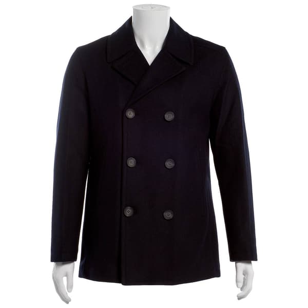 Mens Nautica Wool Peacoat